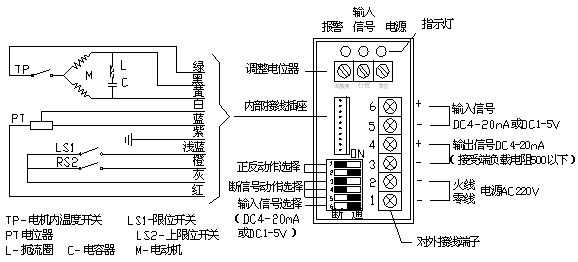 電動防爆球閥電動執(zhí)行器接線圖