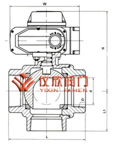 電動內螺紋三通球閥