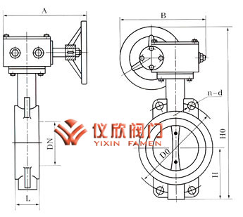 D371X軟密封對夾蝶閥