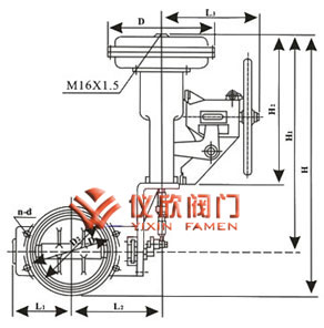 氣動薄膜調節蝶閥