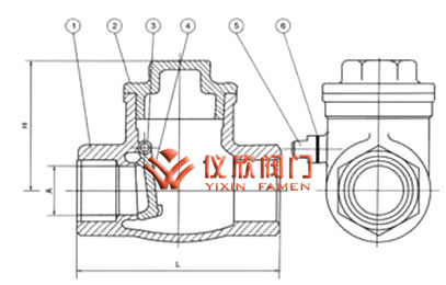 不銹鋼內螺紋止回閥